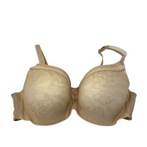 Cacique Modern Lace Covered LL Balc Beige Bra Romantic Feminine Womens 42D